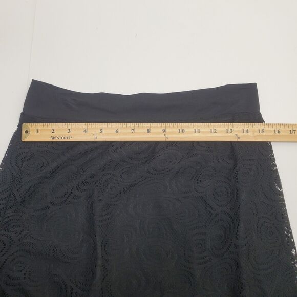 Solitaire Womens Swim Cover Up  Large Crochet Lace Style Black Midi Boho - Picture 4 of 12